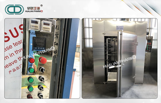 1800 Kg Pharmaceutical Granulation Equipments / Hot Air Circulation Drying Oven