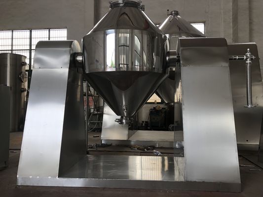 Industrial Rotating SS304 Double Cone Vacuum Dryer Pharmaceutical- raw material mixer
