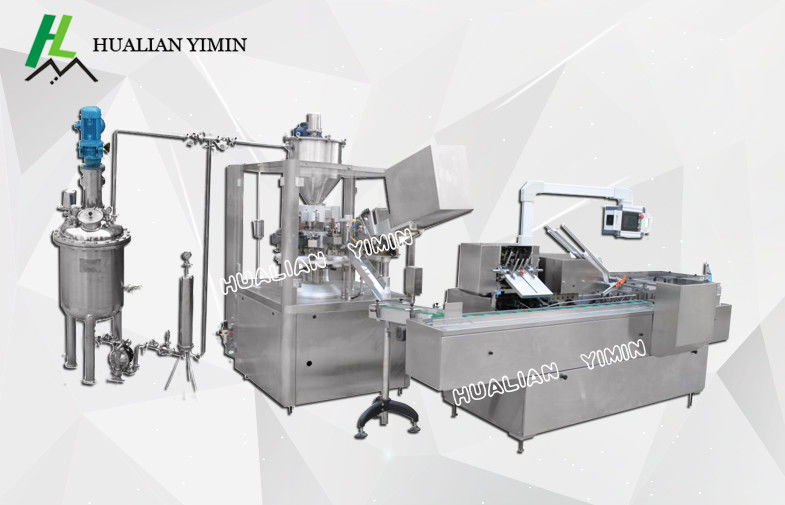Full Automatic Plastic Tube Filling And Sealing Machine Reasonable Structure